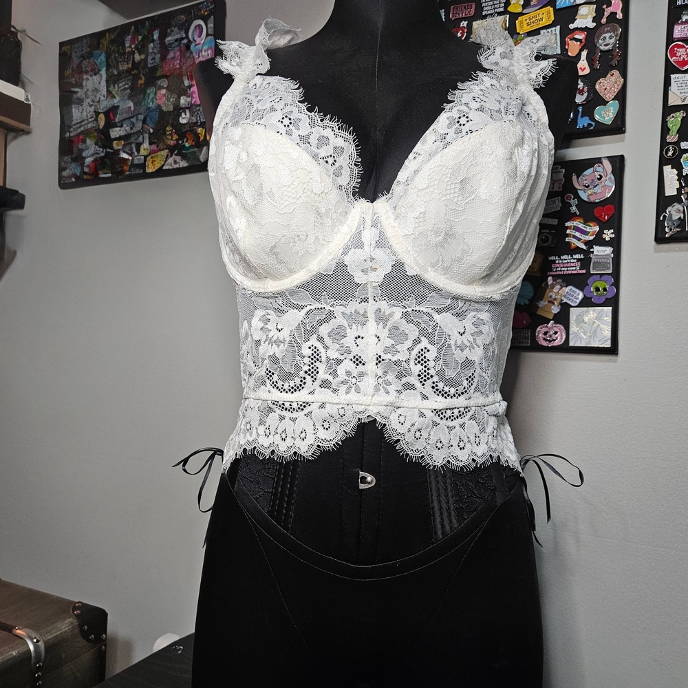 La Senza Lace White Bustier